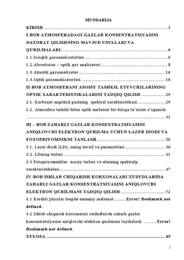 Ishlab chiqarish korxonalari hududlarida zaharli gazlar konsentratsiyasini aniqlovchi elektron qurilmani tadqiq qilish - Image 2