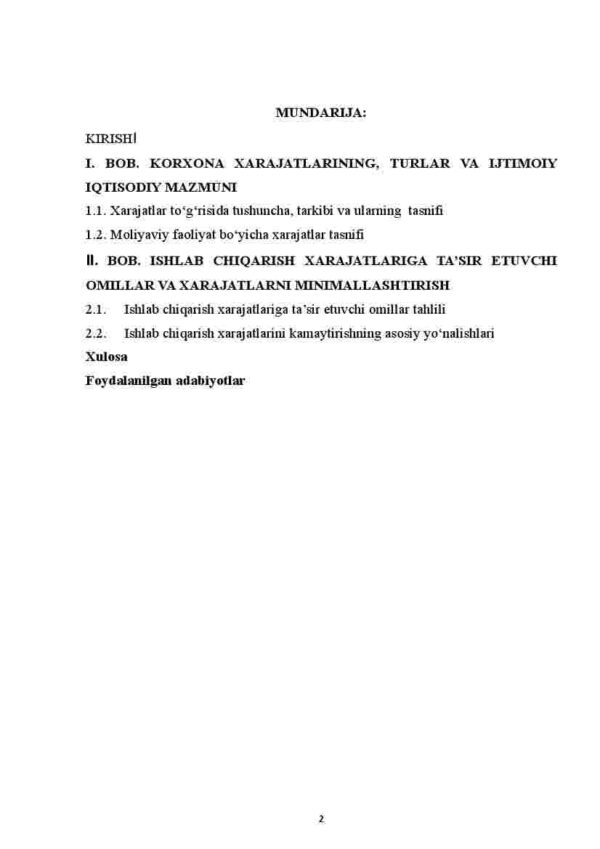 Ishlab chiqarish xarajatlarni kamaytirish-iqtisodiy taraqqiyotning hal qiluvchi omili sifatida - Image 2