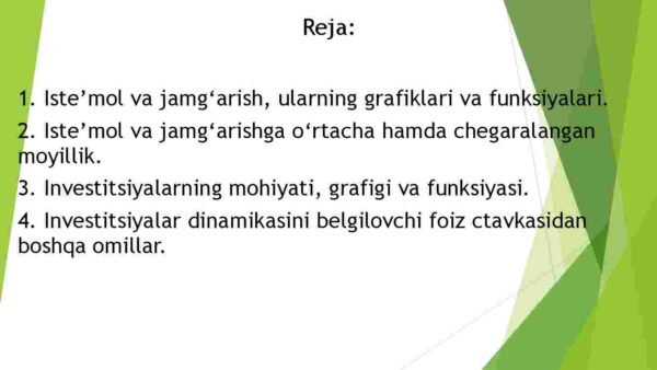 Iste'mol, jamg'arish va investitsiya - Image 2