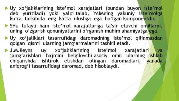 Iste'mol, jamg'arish va investitsiya - Image 3
