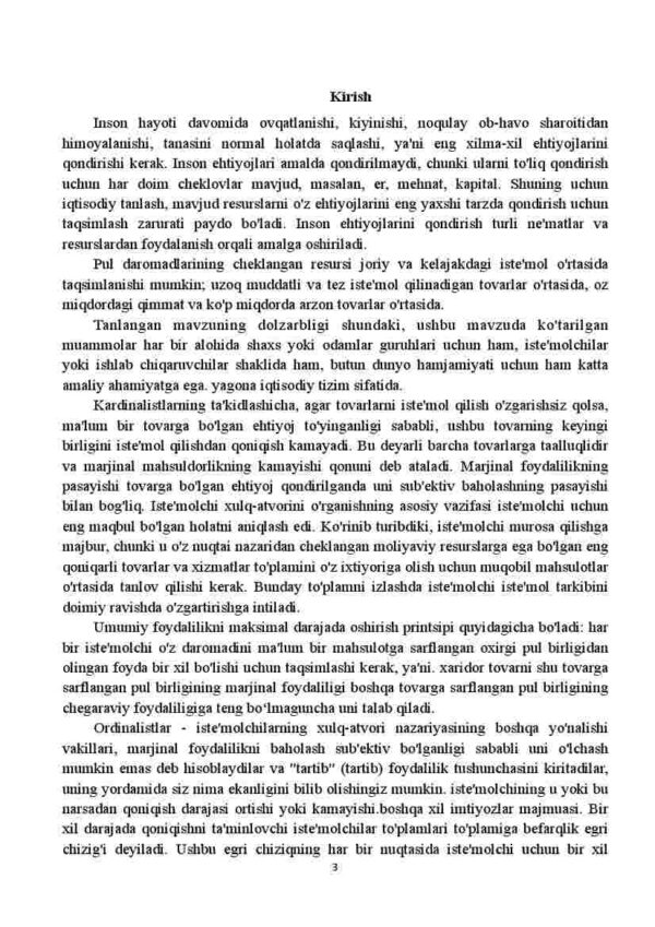 Iste'molchi huquqi nazaryasi: naflilik va uni  maksimallashtirish qoidasi - Image 3