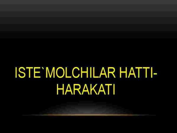 Iste'molchilar hatti-harakati