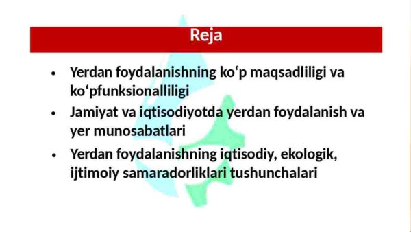 Yer: Joylashishi va undan ko'p maqsadli foydalanish - Image 2