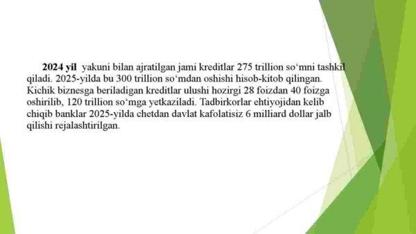 Kichik biznes va xususiy tadbirkorlik sub'ektlariga xizmat ko'rsatuvchi bozor infratuzilmalari - Image 3