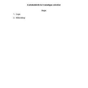 Kattalashtirib ko'rsatadigan asboblar