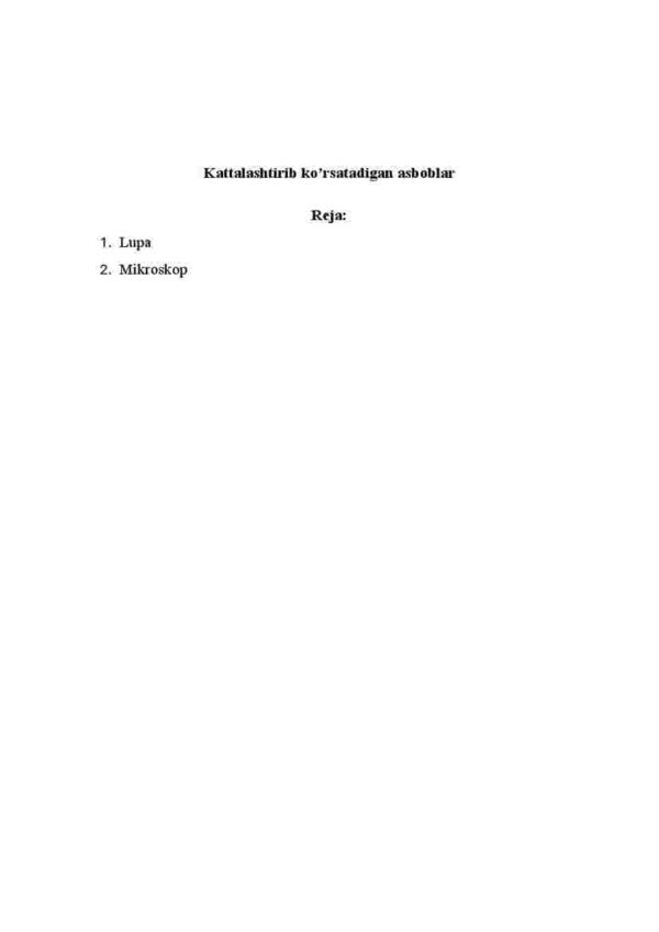 Kattalashtirib ko'rsatadigan asboblar