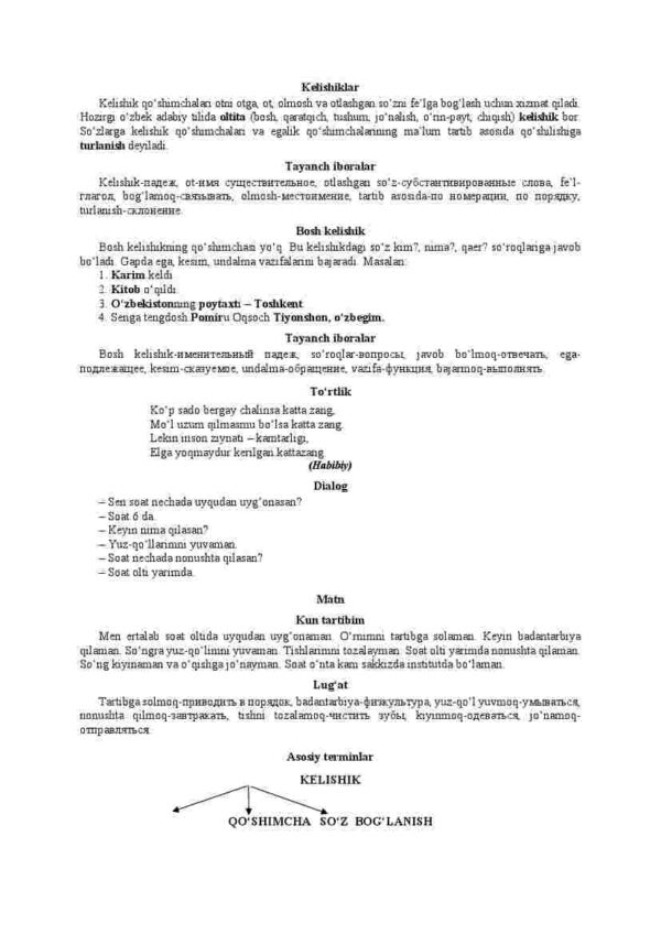 Kelishiklar. Bosh va qaratqich kelishiklari - Image 2
