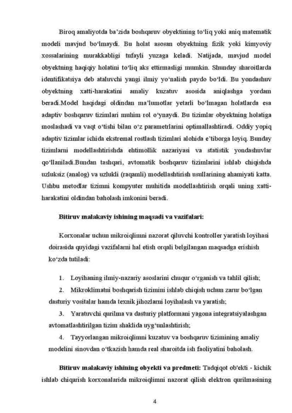 Kichik ishlab chiqarish korxonalarida mikroiqlimni nazorat-boshqaruv elektron qurilmasining struktura sxemasini ishlab chiqish - Image 4