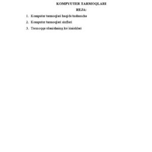 Kompyuter tarmoqlari