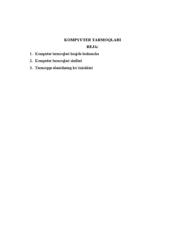 Kompyuter tarmoqlari