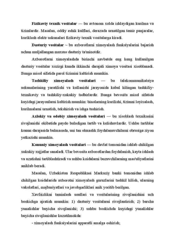 Kompyuter tarmoqlarida zamonaviy himoyalash usullari va vositalari - Image 4