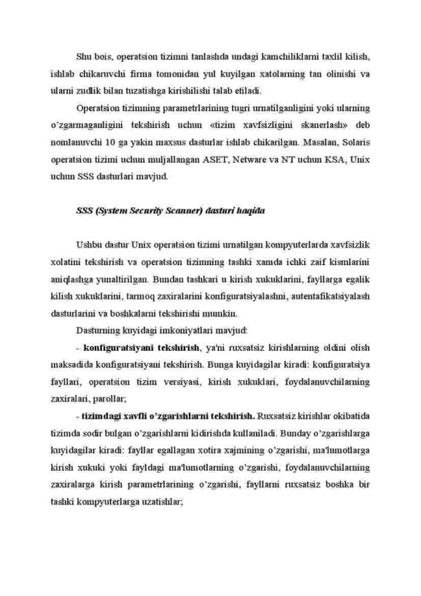 Kompyuter tizimlarining ximoyalanganlik darajasini aniqlash vositalari - Image 3