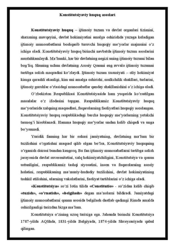 Konstitutsiyaviy huquq asoslari
