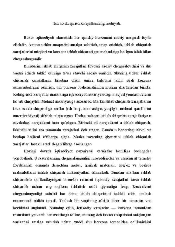 Korxona ishlab chiqarish xarajatlari va foydasi - Image 2
