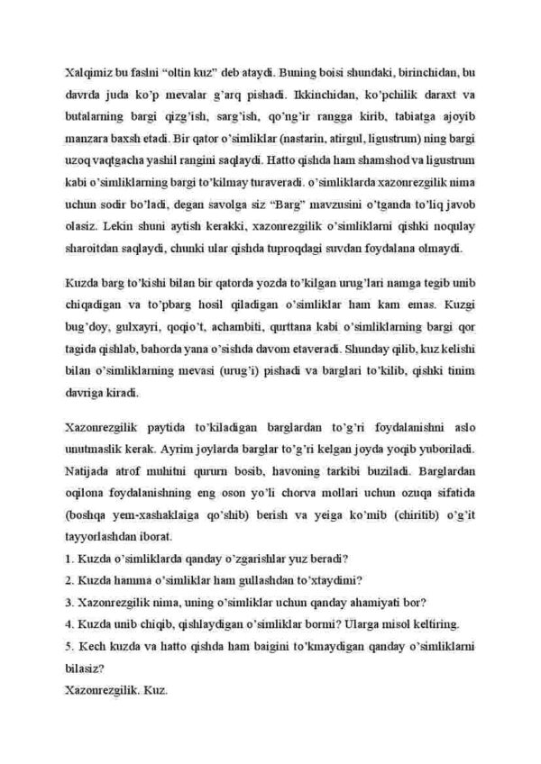 Kuz faslida o'simliklar hayoti - Image 3