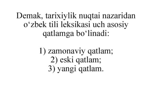 O'zbek tili leksikasida eskirish va yangilanish jarayonlari - Image 4