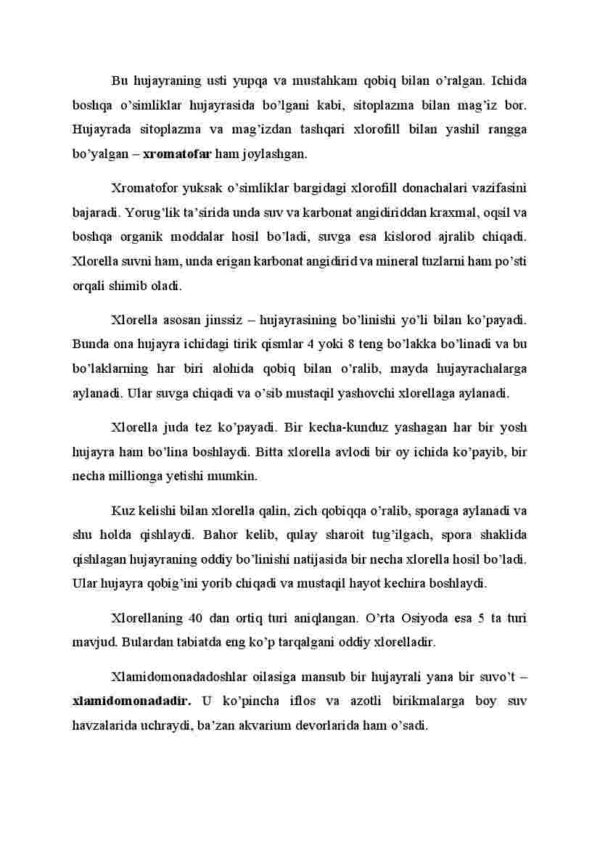 Lishayniklar. Bir va ikki hujayrali suvo'tlar - Image 4