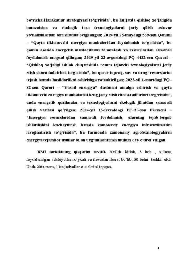 “Makkajo‘xori yetishtirishda urug‘, tuproq, o‘simlik”ka majmuiy va bosqichli elektr ishlov berishga asoslangan energetik qurilmalarni ishlab chiqish - Image 4