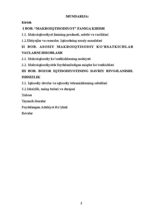 Makroiqtisodiyot uning maqsadlari va vazifalari - Image 2