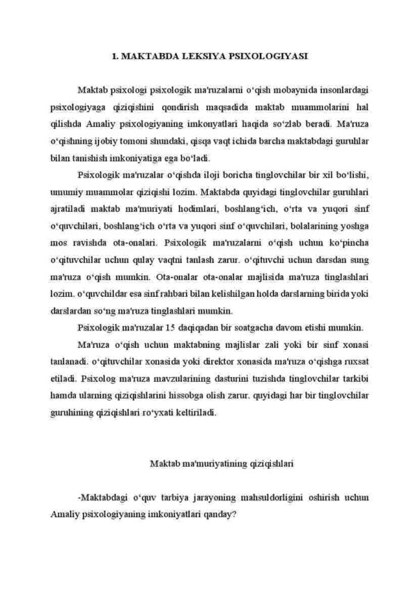 Maktabda psixologik leksiyalarni o'qish - Image 2