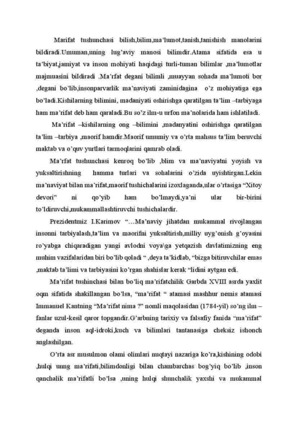 Ma'naviyat va ma'rifat. Bilim olish hamda kasb-hunar egallash –ma'naviy yuksaklik belgisi - Image 2