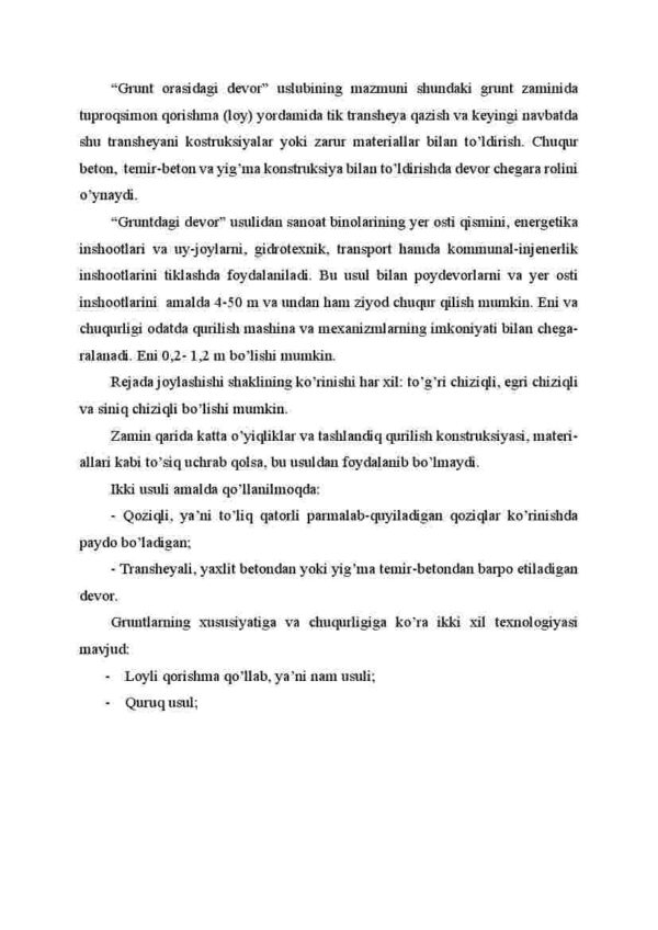 Maxsus inshootlarni barpo etish texnologiyasi - Image 2