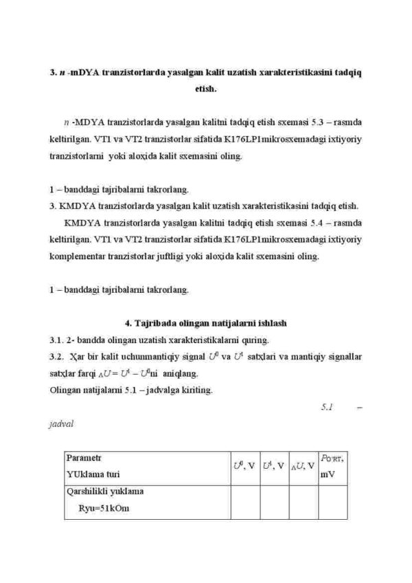 Maydoniy tranzistorlarda yasalgan kalit sxemalarni tadqiq etish - Image 4