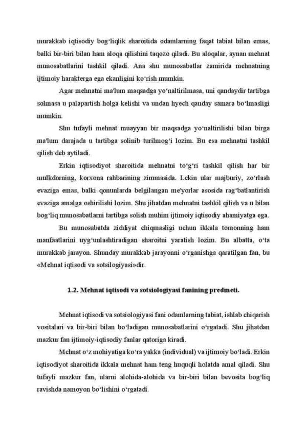 Mehnat iqtisodi va sotsiologiyasi fanining nazariy asosi - Image 3