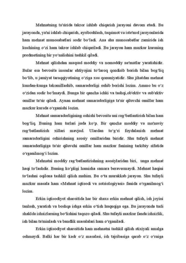Mehnat iqtisodi va sotsiologiyasi fanining nazariy asosi - Image 4