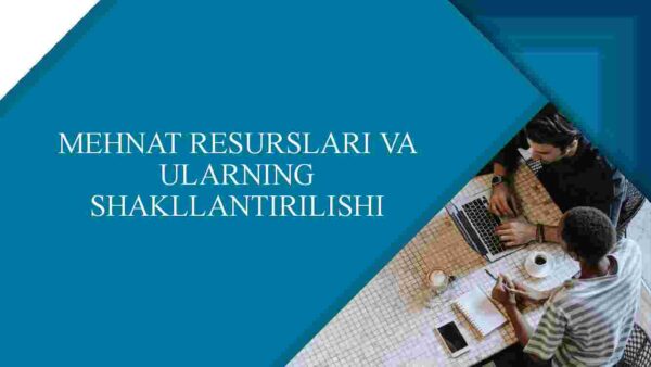 Mehnat resurslari va ularning shakllantirilishi