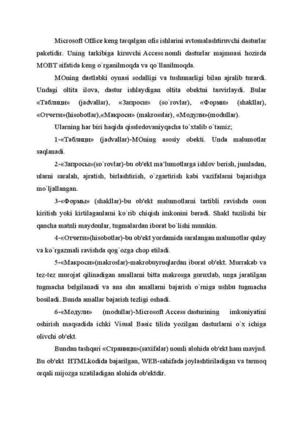 Microsoft Access haqida umumiy tushunchalar - Image 2
