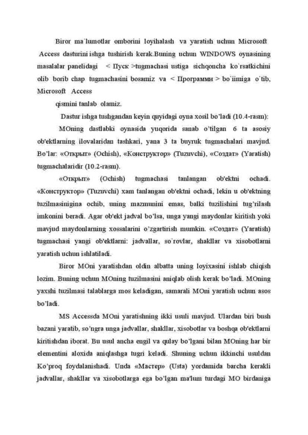 Microsoft Access haqida umumiy tushunchalar - Image 3