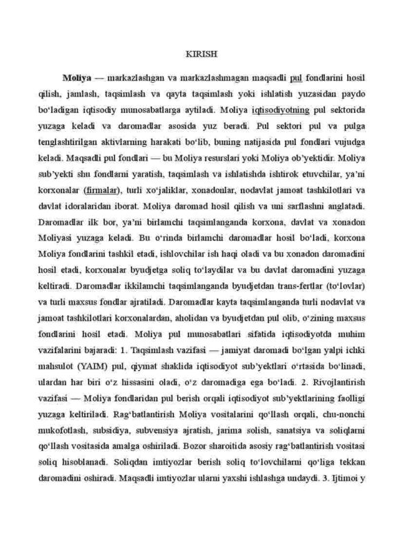 Moliya tizimi va moliyaviy siyosat. Davlat byudjeti. - Image 3