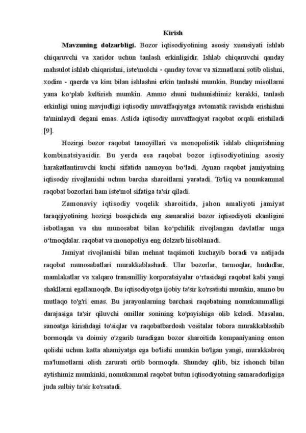 Monopol hokimiyat sharoitida narx belgilash va diversifikatsiyalash tamoyillari - Image 3
