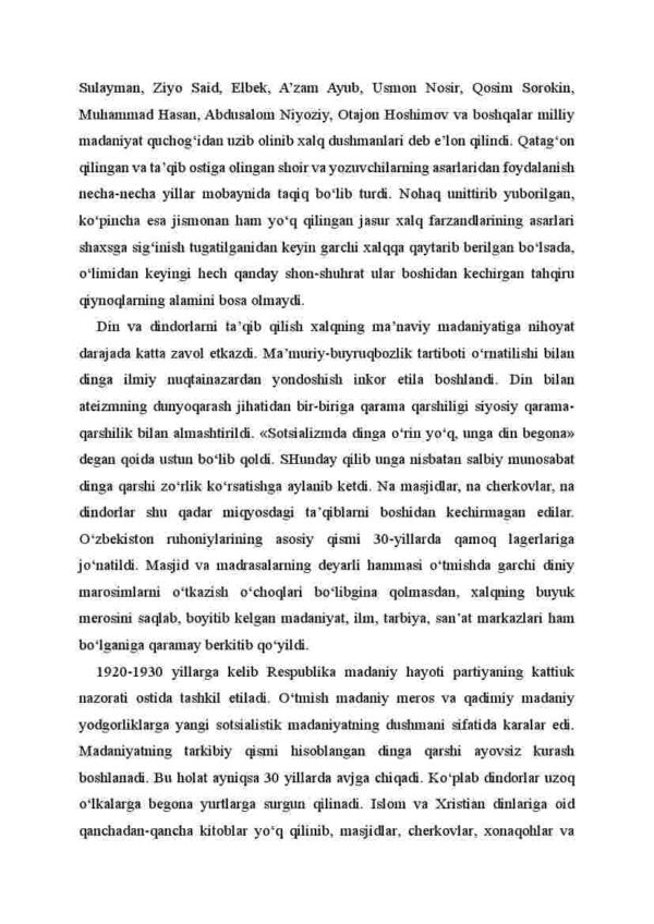Mustabid sho'rо davlati davrida O'zbеkistоn madaniyati - Image 3
