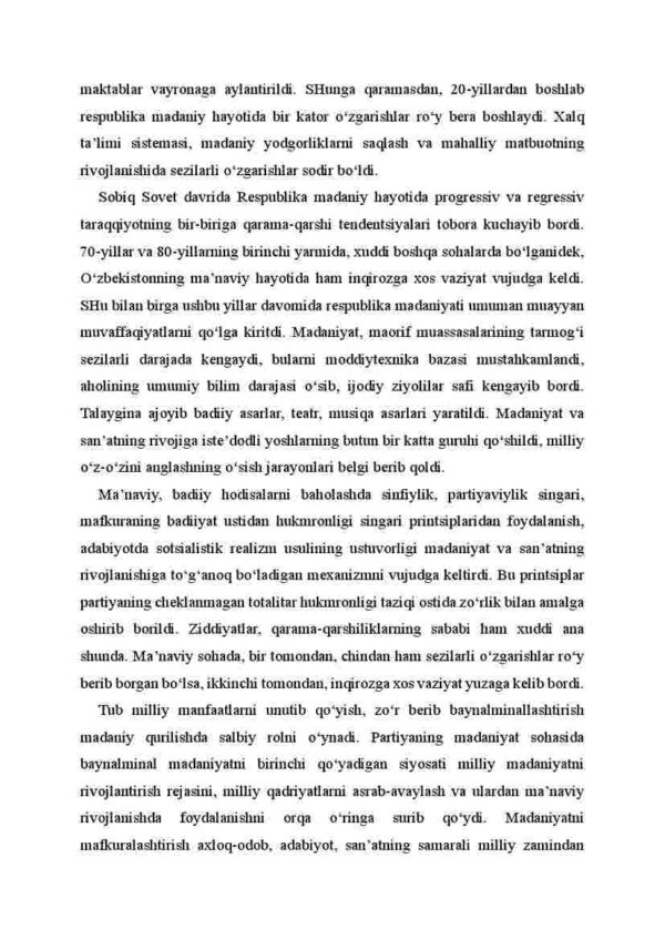 Mustabid sho'rо davlati davrida O'zbеkistоn madaniyati - Image 4