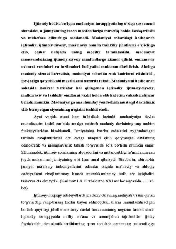 Mustaqillik sharоitida o'zbеk milliy madaniyatini rivоjlantirishning nazariy asоslari - Image 2