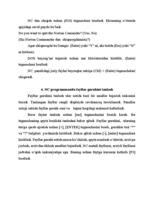 Norton Commander programma qobig'i - Image 3