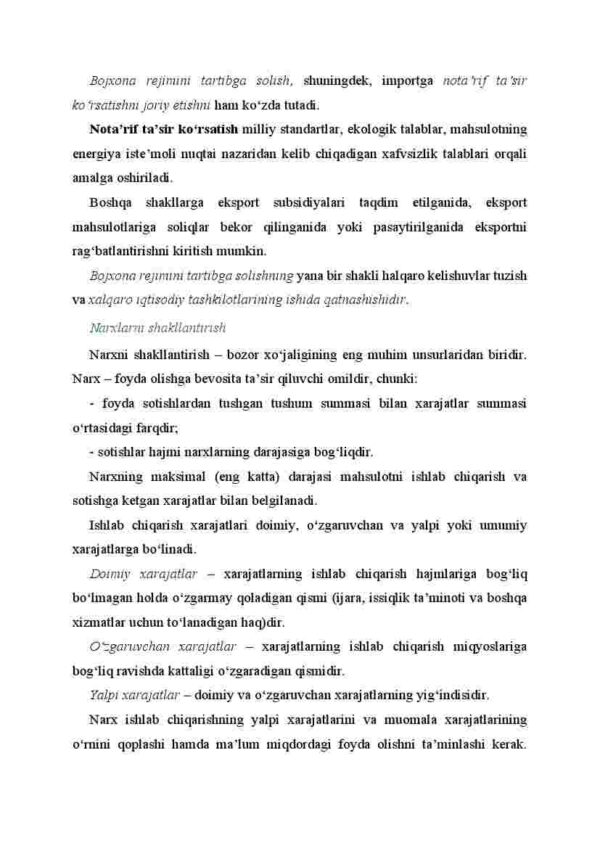 Narxni belgilashga davlatning aralashishi - Image 4