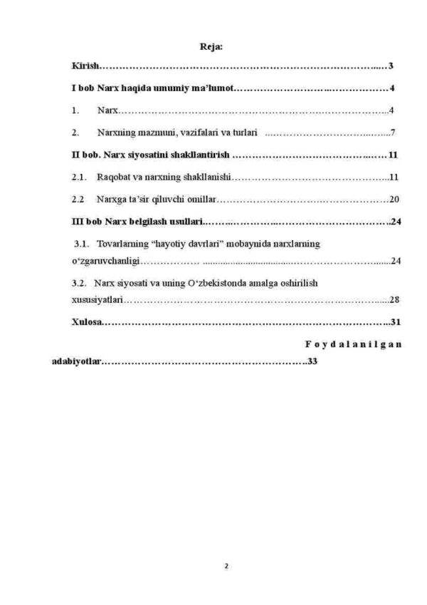 Narxning mohiyati va shakllanish xususiyatlari - Image 2