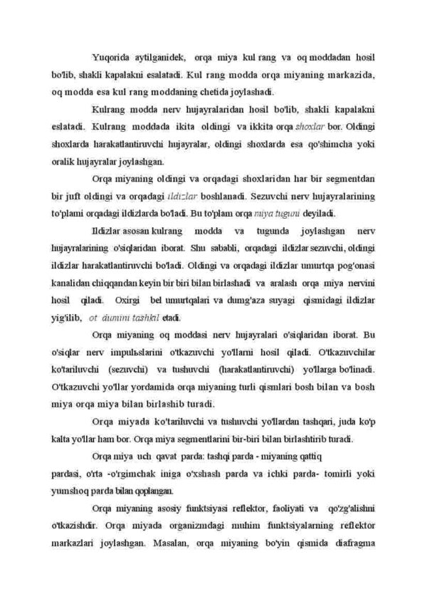 Nerv sistemasi, markaziy va periferik nerv sistemasi. Bosh miya va orqa miyadan tarqalgan nervlar, soni, vazifalari - Image 3