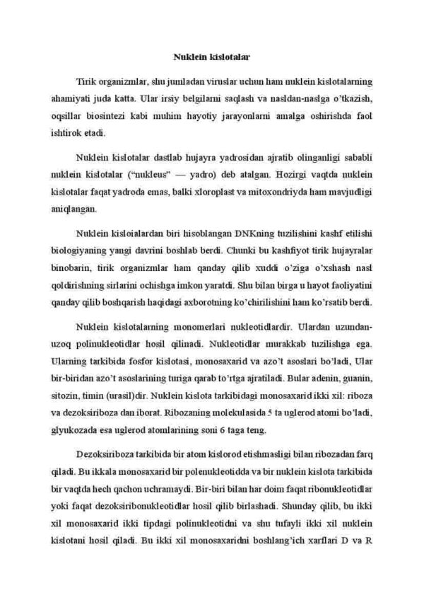 Nuklein kislotalar
