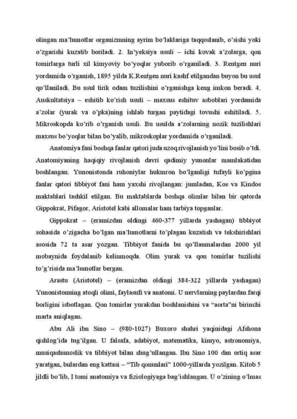 Odam anatomiyasining mazmuni, vazifalari, uni o’rganish ahamiyati - Image 3