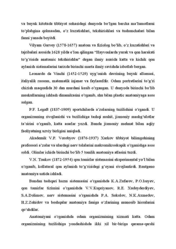 Odam anatomiyasining mazmuni, vazifalari, uni o’rganish ahamiyati - Image 4