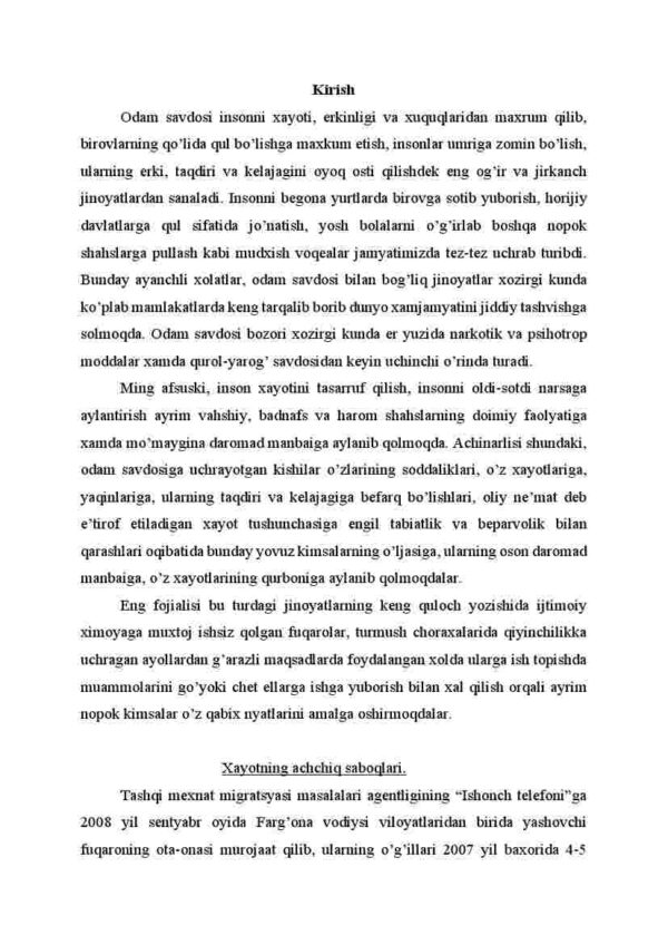 Odam savdosi – qullik balosi - Image 2