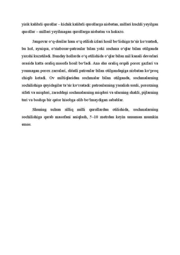 O'q otilish masofasini to'siqdagi izlarga qarab aniqlash. O'q otilish izlarini ekspertiza qilishda tajriba tariqasidagi o'q otishlar. O'q otilish izlarini ekspertiza qilishda tajriba o'q otib olishlar - Image 4