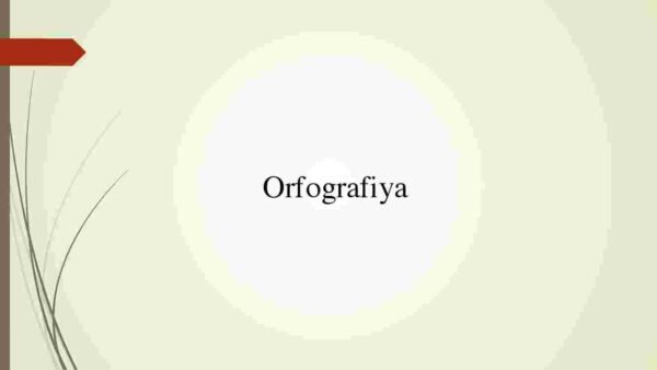 Orfografiya