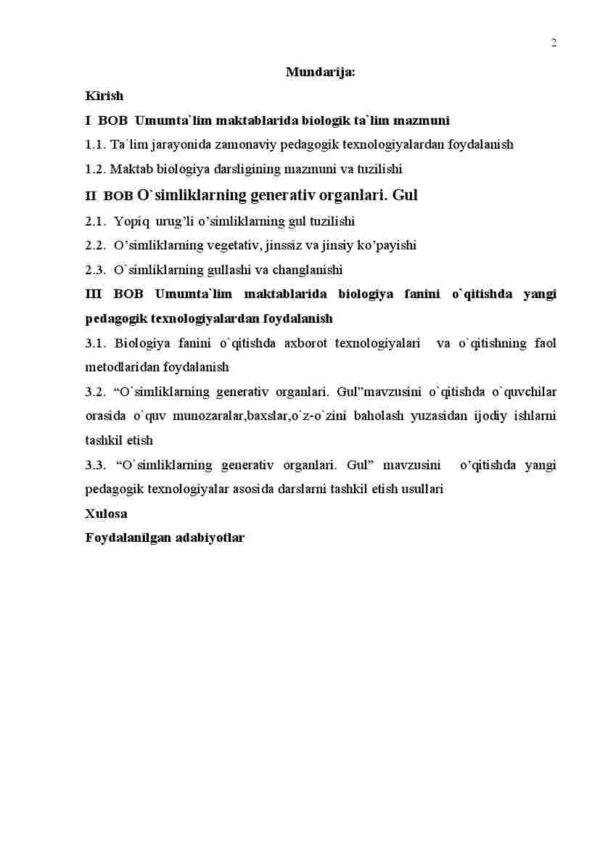 O'simliklarning generativ organlari. Gul mavzusini axborot kommunikatsion texnologiyalaridan foydalanib o'qitish - Image 2