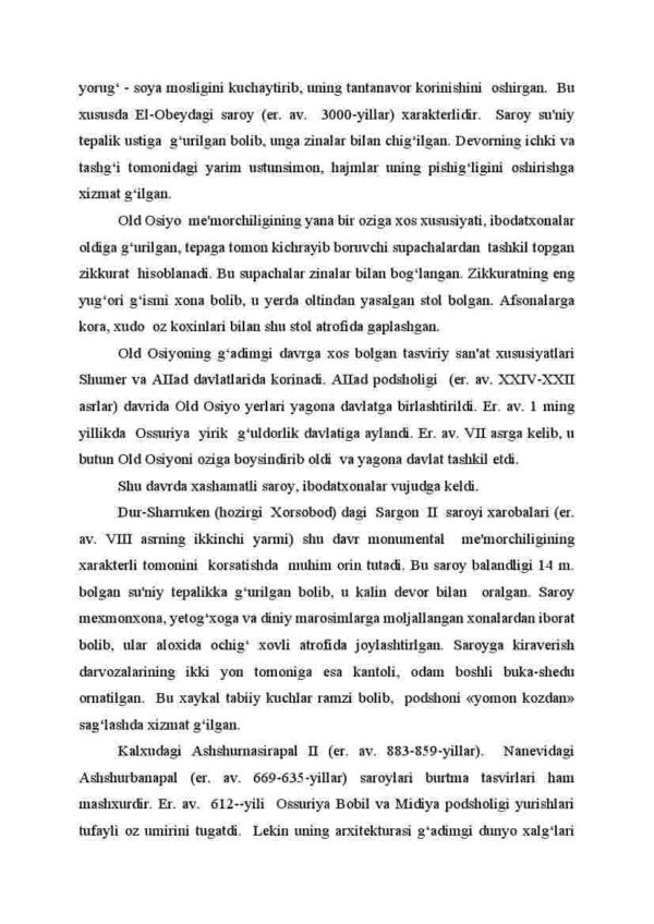 Osiyo qit'asidagi sharq davlatlari arxitekturasi. Ikki daryo oralig'i va mesopotamiya arxitekturasi - Image 2
