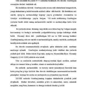 Ozarbayjon arxitekturasi